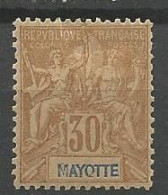 MAYOTTE N° 9 Coupure NEUF* CHARNIERE  / MH - Nuovi