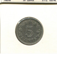 5 CENTS 1972 MALTE MALTA Pièce #AS629.F - Malta