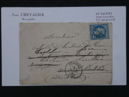 BR16 FRANCE BELLE LETTRE 1864 VENDOME AU CHATEAU LAVALLIERE CASTEL LAUNAY REDISTRIB. + NAPOLEON N° 28 +AFF. PLAISANT+++ - 1863-1870 Napoléon III Con Laureles
