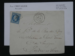BR16 FRANCE BELLE LETTRE 1869 NANTES AU CHATEAU LAVALLIERE CASTEL LAUNAY +PAIRE DE  NAPOLEON N° 28 +AFF. PLAISANT+++ - 1863-1870 Napoléon III Con Laureles