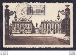Carte Maximum Journee Du Timbre 1947 Nancy Place Stanislas - Other & Unclassified