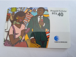 CARIBBEAN ISLANDS / $40,- PREPAID CELLULAIR    -PREPAID Used ** 13262** - Antilles (Other)