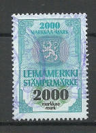 FINLAND FINNLAND 2000 Mark Markkaa Stempelmarke Documentary Tax Taxe O - Fiscale Zegels