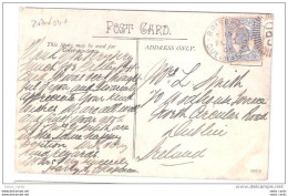 Queensland 2d Blue Stamp On Pc Sent To DUBLIN Ireland Brisbane Postmark 1906 POSTCARD - Brisbane