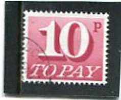 GREAT BRITAIN - 1970 POSTAGE DUE  10p   FINE USED - Postage Due