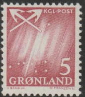 Greenland 1963 Northern Lights 5o MNH - Nuovi