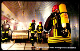 G 2377 879 C&C 4451 SCHEDA NUOVA VVFF VIGILI DEL FUOCO METRO ROMA - PROVA ARC - Usages Spéciaux