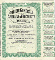 Titre De 1949 - Société Générale Africaine D'Electricité - SOGELEC - Sté Congolaise à Responsabilité Limitée - Africa