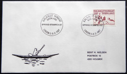 Greenland 1987 SPECIAL POSTMARKS.SPRING-STAMPEX 87 LONDON 3.-8.-3-1987 ( Lot 879) - Lettres & Documents