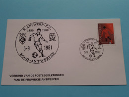 R. ANTWERP F.C. > Stamp ANTWERPEN 5-9-1981 ( Zie/voir SCAN ) Kaart Met BLANCO Rug ! - Autres & Non Classés