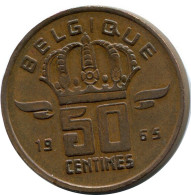 50 CENTIMES 1965 Französisch Text BELGIEN BELGIUM Münze #BA462.D - 50 Cents