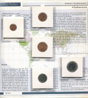 TURKMENISTAN 1993-2001 Coin SET 1. 5. 10. 20. 50 TENNE UNC #SET1186.5.U - Turkmenistan