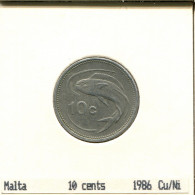 10 CENTS 1986 MALTA Moneda #AS638.E - Malta