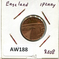 2008 PENNY UK GRANDE-BRETAGNE GREAT BRITAIN Pièce #AW188.F - 1 Penny & 1 New Penny