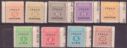 Italia 1943 Occp, Anglo Americana Sicilia UnN°S11/S19 9v Cpl Set MNH/** - Anglo-Amerik. Bez.: Sicilë