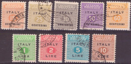 Italia 1943 Occp, Anglo Americana Sicilia UnN°S11/S19 9v Cpl Set (o) - Occ. Anglo-américaine: Sicile