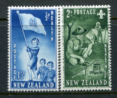 New Zealand 1953 Health - Girl Guides & Boy Scouts Set HM (SG 719-720) - Unused Stamps