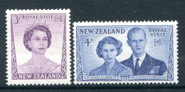 New Zealand 1953 Royal Visit Set HM (SG 721-722) - Nuovi