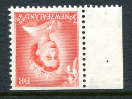 New Zealand 1953-59 QEII Definitives Complete - 3d Vermilion - Wmk. Inverted MNH (SG 727w) - Unused Stamps