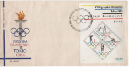Poland Polska 1964 FDC Tokyo Olympic Games - Postzegelboekjes