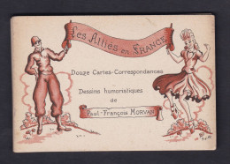 Serie Complete 12 Cartes Les Allies En France Illustrateur Paul Francois MORVAN  Guerre 39-45 - Morvan