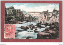 AUSTRALIA Tasmania CORRA LINN BRIDGE Nr LAUNCESTON STAMP TO FRONT & TO BACK 2 STAMPS BURNIE TASMANIA POSTMARK 1905 - Lauceston