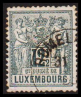 1882-1889. LUXEMBURG Algorie. 12½ C. Micro Tear. (Michel 50) - JF532624 - 1882 Allégorie