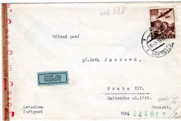 65652 - Slowakei - 1943 - 3Ks Luftpost EF A LpBf BRATISLAVA -> Boehmen & Maehren, M Dt Zensur - Storia Postale