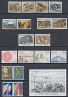 1986 ** Islande (sans Charn., MNH, Postfrish) Complete Yv 597/15 + BF 7 Mi 644/62 + Block 7 FA 681/99 + Block 7 - Années Complètes