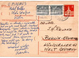 65695 - Berlin - 1961 - 8Pfg Bauten GAAntwKte (AntwTeil) M ZusFrankatur KOELN - ... -> Berlin - Cartas & Documentos