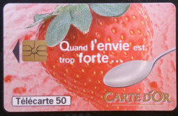 ►  France : Télécarte  Fraise / Erdbeere / Strawberry / Fragola CARTE D'OR - Alimentation