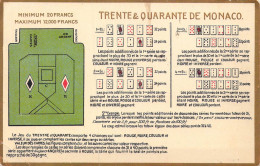 JEUX - Trente & Quarante De Monaco - Minimum 20 Francs - Maximum 12000 Francs - Carte Postale Ancienne - Altri & Non Classificati