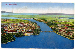 Allemagne- KONSTANZ -1921--Vue Aérienne ....colorisée......timbre......cachet. - Konstanz