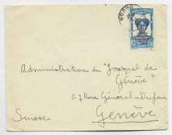 AOF 1FR50 SEUL LETTRE COVER ?? GABON 11 MARS 1937  TO SUISSE - Briefe U. Dokumente