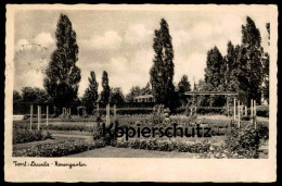 ALTE POSTKARTE FORST LAUSITZ ROSENGARTEN 1944 GARTEN Park Parc Ansichtskarte AK Postcard AK - Forst