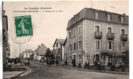 EGURANDE MERLINES HOTEL DU PAVILLON AVENUE DE LA GARE 1911 TBE - Eygurande