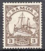 Germany Samoa  1900 Single 3pf Yacht Definitive Stamp In Mounted Mint. - Samoa