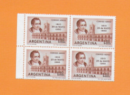 ARGENTINIEN  1960  MNH (**)  Mi.-Nr. 727 (Viererblock) = Mariano Moreno = - Ungebraucht