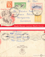 NOUVELLE ZELANDE. LETTRE. 1957. PLEDGE YOUR HELP. TEMUKA POUR NKONGSAMBA. CAMEROUN - Storia Postale