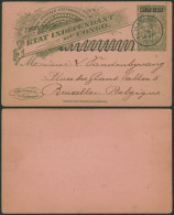 Congo Belge - EP Au Type N°33TT Partie Réponse (SBEP) Expédié De Elisabethville (1911) > Bruxelles / Griffe Carte Postal - Enteros Postales