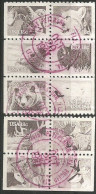 USA 1981 American Wildlife SC # 1880/89  Complete 10v Set In Booklet Pane BISECTED - VFU 1981 - Tiras Cómicas & Múltiples