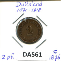 2 PFENNIG 1876 C GERMANY Coin #DA561.2.U - 2 Pfennig