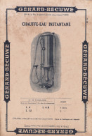 Buvard :   Gérard  Bécuwe  :  Chauffe-eau Instantané  (traces)   ///  Réf.  Mai. 23 - Electricity & Gas