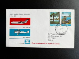 TURKEY 1966 FIRST FLIGHT COVER ISTANBUL TO AMSTERDAM 02-06-1966 TURKIJE TURKIYE - Lettres & Documents