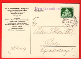 HA2-25  Postkarte Drucksachen Marke Deutsches Reich  Gelaufen Dresden Blasewitz 1936 Nach Schweiz  - Covers & Documents