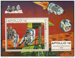 Yemen 1970 Space Apollo 12 Moonlanding Rocket Astronauts M/s MNH - Altri & Non Classificati