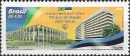BRAZIL - DIPLOMATIC RELATIONS BETWEEN BRAZIL AND ESTONIA (BRASÍLIA AND TALLINN) 2021 - MNH - Unused Stamps