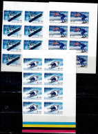 RUSSIA 2006 WINTER OLYMPICS GAMES TURIN BLOCK OF 8 IMPERF MI No 1300-2 MNH VF!! - Variétés & Curiosités