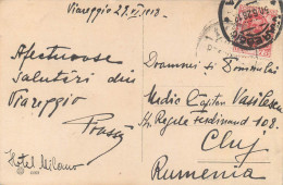 Romania Correspondance Capitan Vasilescu Viareggio - Cluj 1918 - Lettres & Documents