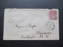 AD NDP 1867 GA Umschlag 1 Groschen Auf Umschlag Von Preußen U 30 A Stempel K2 Verden Und Ank. K2 Hannover - Postwaardestukken